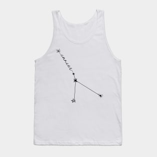 Cancer Zodiac Constellation Drawing Sticker Tank Top